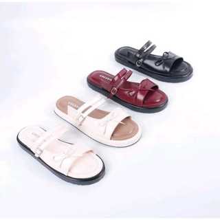 GRESSINI - Sandal Platform Wanita Kekinian / Sandal Slop Tali Pita Empuk Terbaru