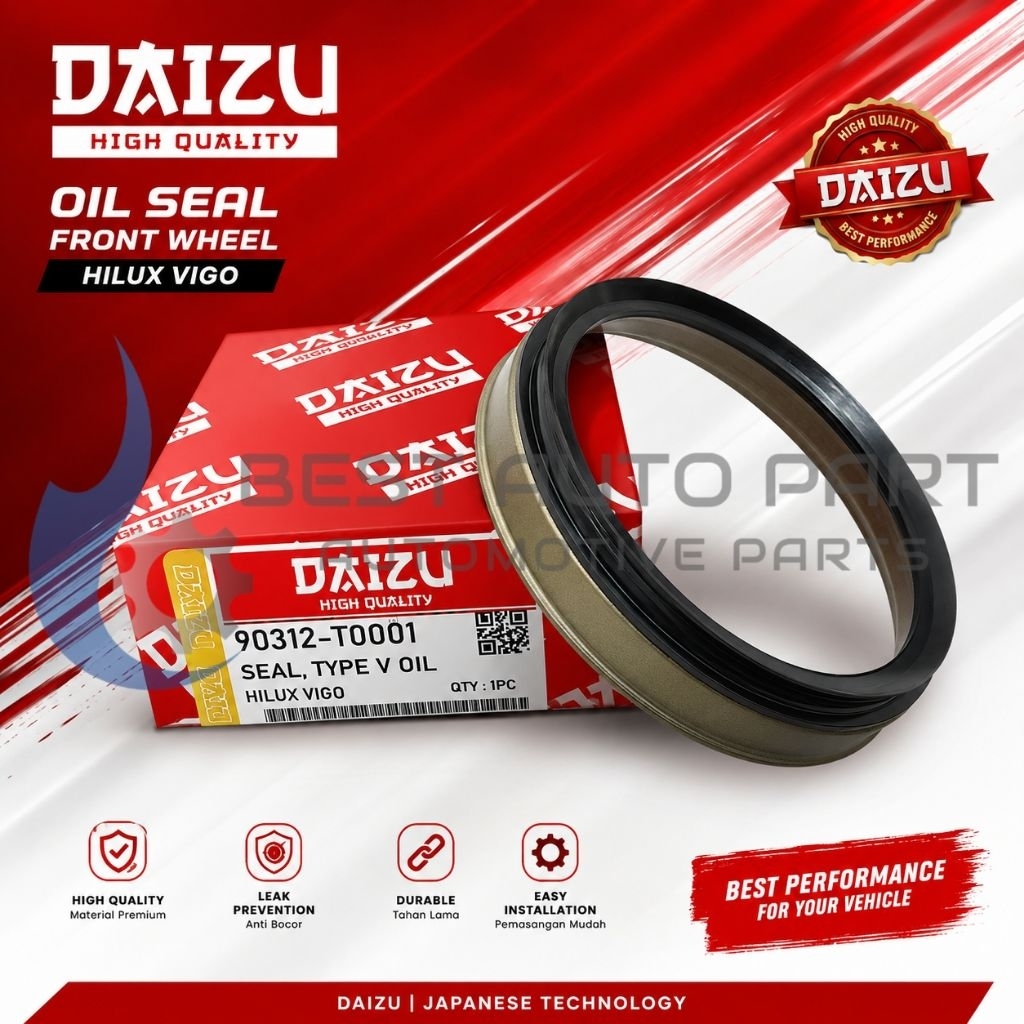 ซีลน้ํามันล้อด้านใน 90312-T0001 Hilux Vigo Fortuner Daizu