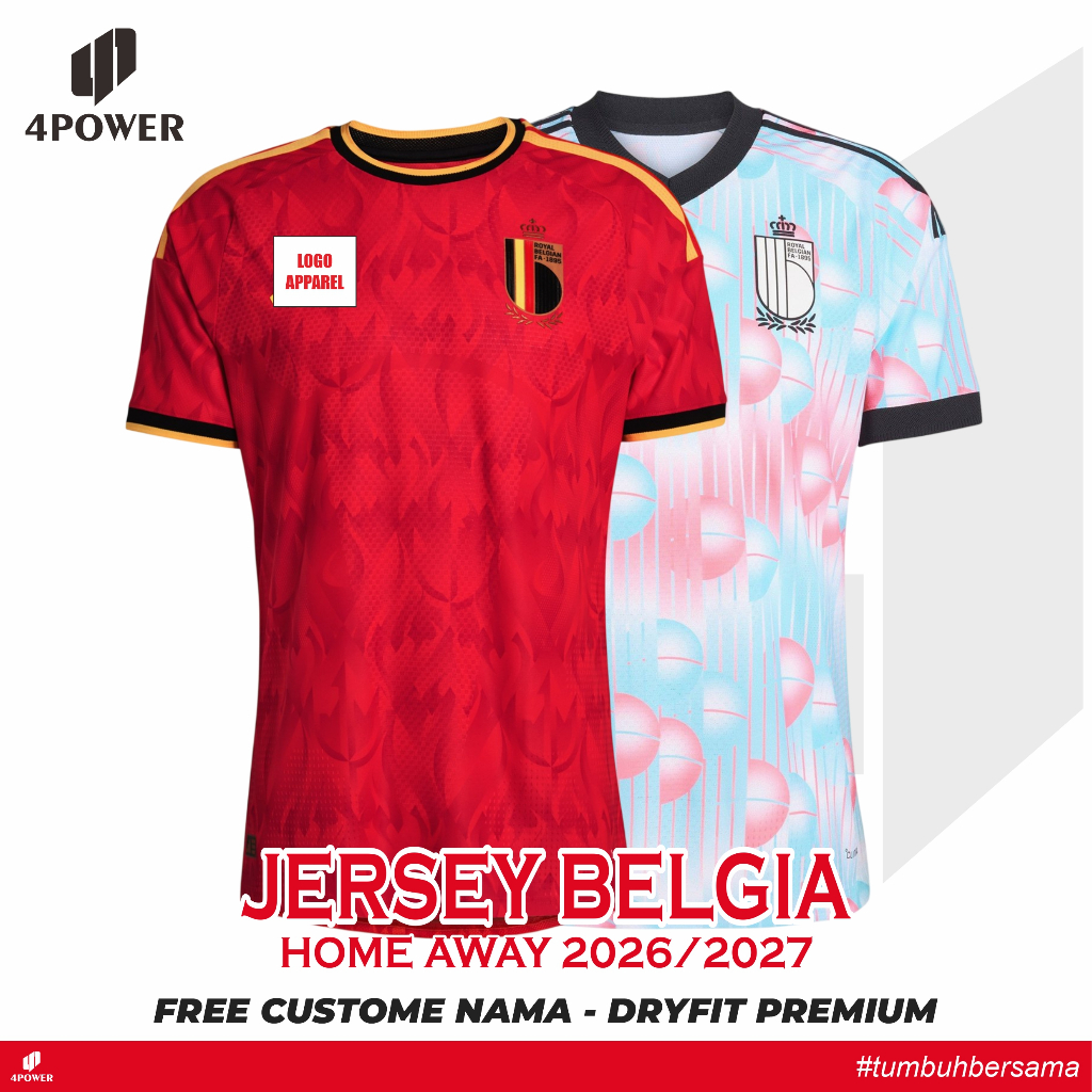 4power ใหม่ล่าสุด 2022 WORLD CUP BELGIUM JERSEY - BELGIUM WORLD CUP 2026 ใหม่