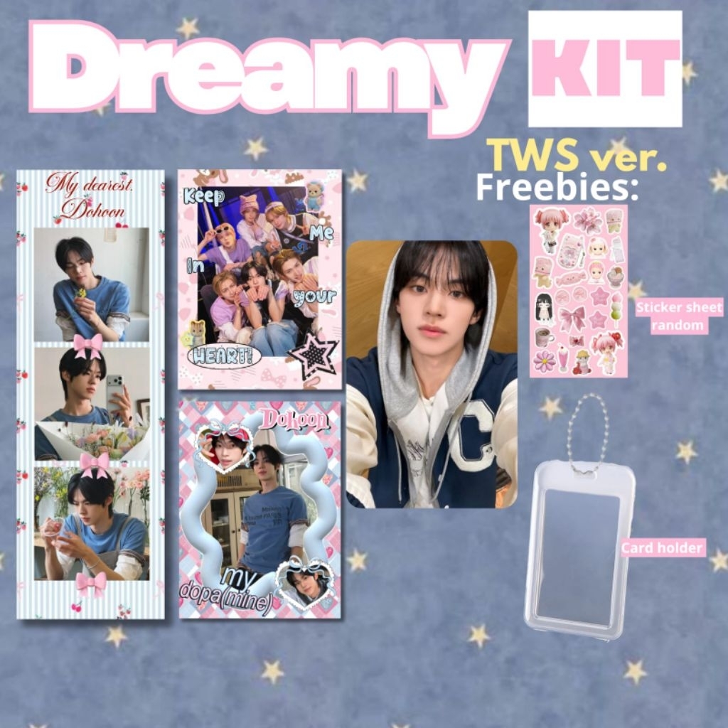 Dreamy Kit TWS ของแถม CARD HOLDER + STICKER SHEET บรรจุ 4 (แถบ 1 ชิ้น + ตัวหลอก 2 ชิ้น + การ์ดรูปถ่า