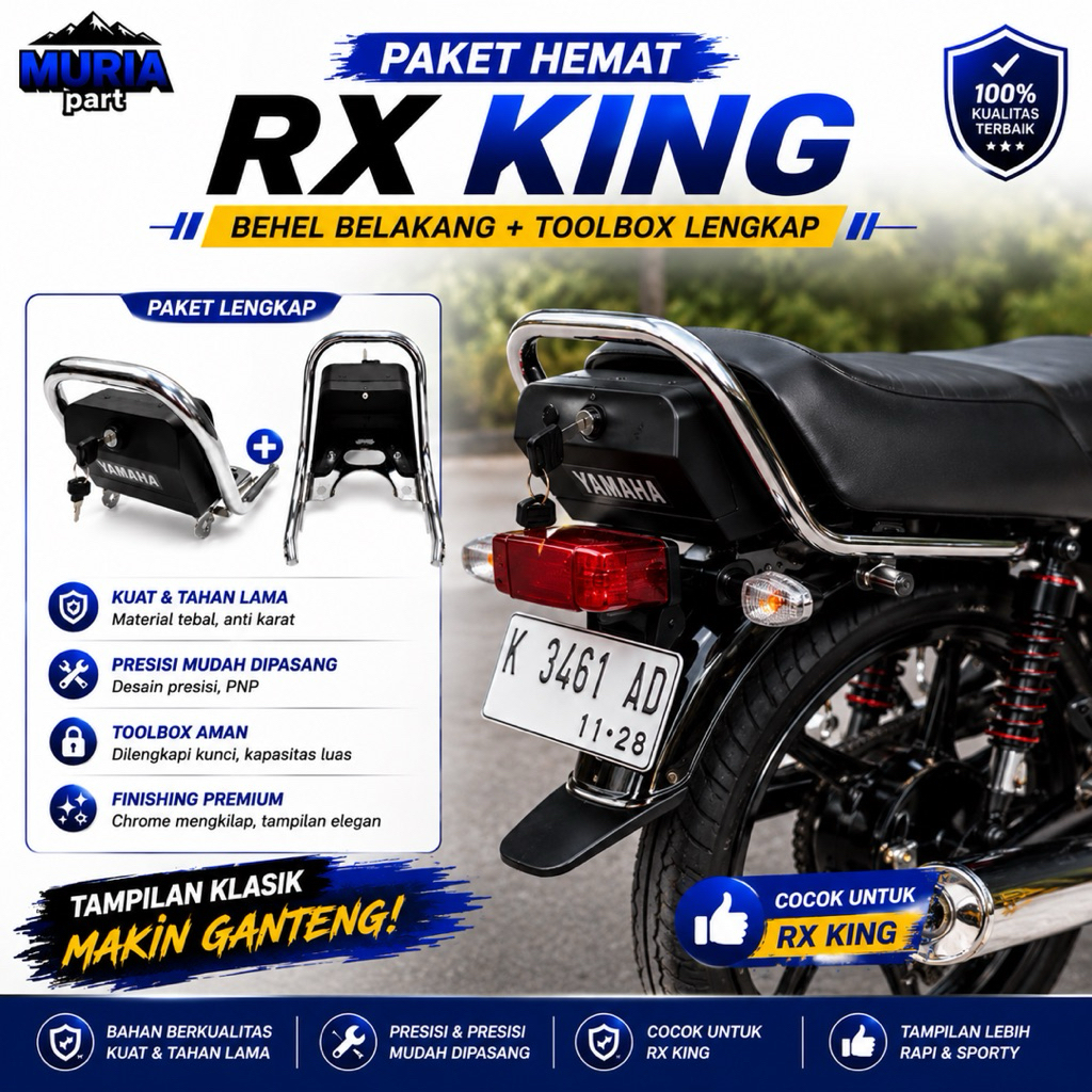 กบเบาะหลัง Yamaha RX King RX Cobra / RX King Chrome กบเบาะหลัง