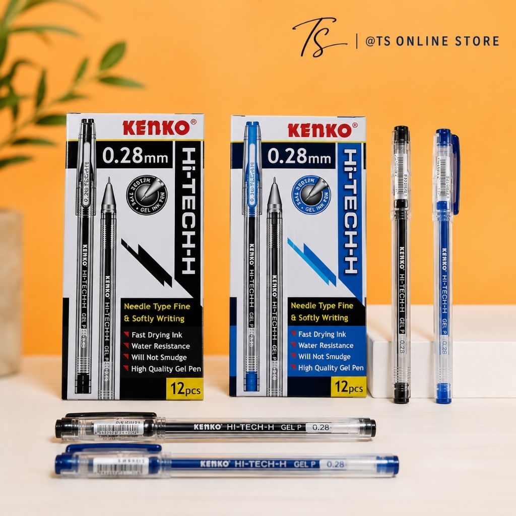 ปากกา Kenko Hi-tech 0.28mm / ปากกาเจล Kenko Hi-tech / ปากกาลูกลื่น Kenko Hi-tech (1 แพ็ค/12 ชิ้น)