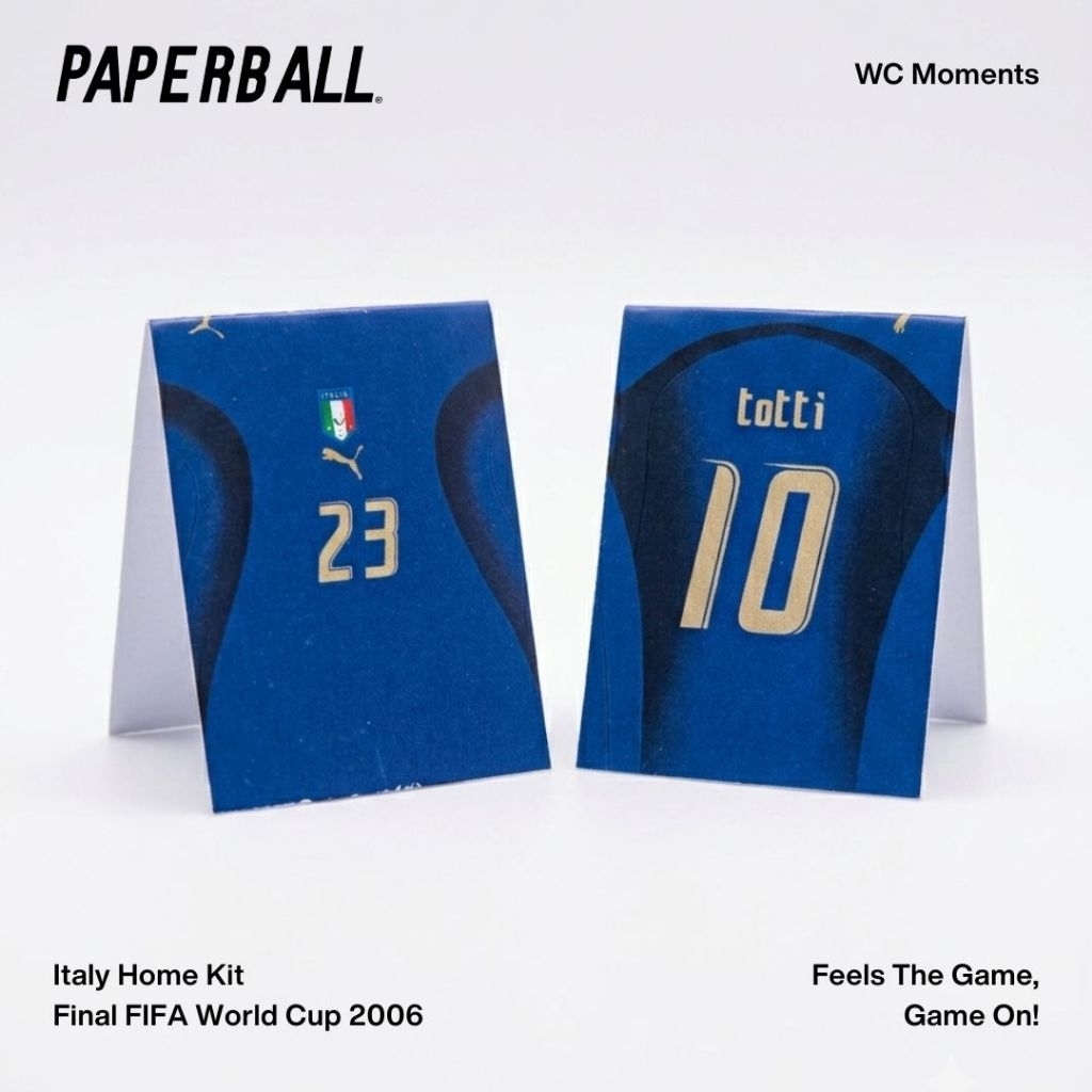 Classic Italy Home Final FIFA World Cup 2006 WC Moments Paperball Football Paper
