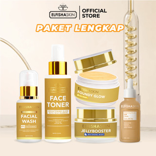 Elfisha Skin - Paket Lengkap Glowing Perawatan Wajah Kusam, Membersihkan Kotoran, Mencerahkan Wajah Mengencangkan Muka Melembutkan