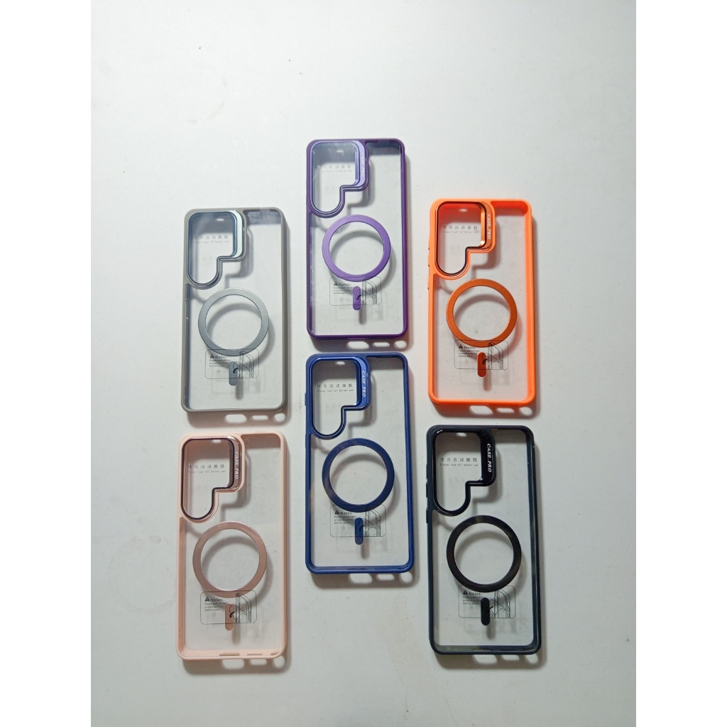 BESTCASE8 - เคส Samsung MagSafe ขาตั้งโปร่งใสตัวป้องกันเลนส์กล้อง Slim S23 Ultra S24 Ultra S25/S26 U