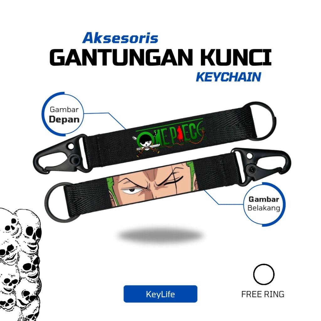 GANTUNGAN พวงกุญแจ "Zoro" Onepiece Zoro พวงกุญแจ Charmbag Zoro อุปกรณ์เสริม