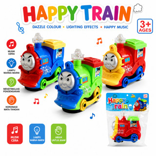 Mainan Anak Kereta Api Berjalan Bump And Go Happy Train Elektrik Musik Dan Lampu Warna Warni