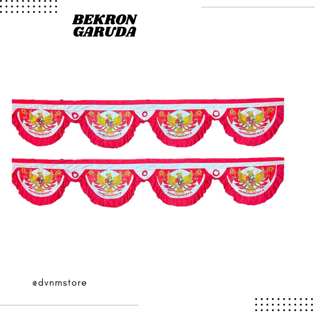 MERAH RED และ WHITE GARUDA BACKGROUND FLAG สําหรับ GENDUNG OFFICE DECORTATION