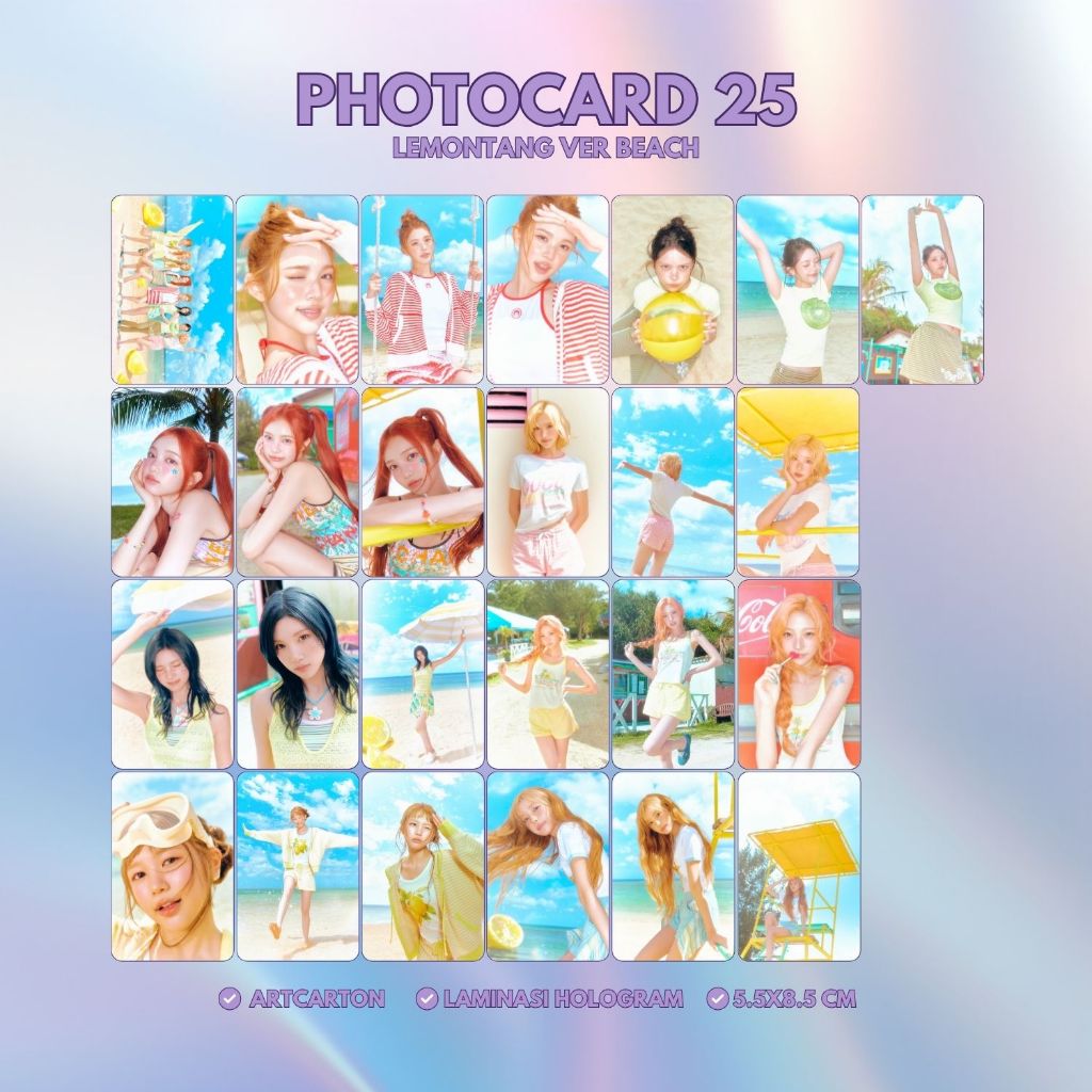 GLOSSY PHOCARD S2U LEMON TANG ROUNDED 25 ชิ้นเกาหลีการ์ด KPOP ไม่จํากัด CARMEN JIWOO ANA IAN