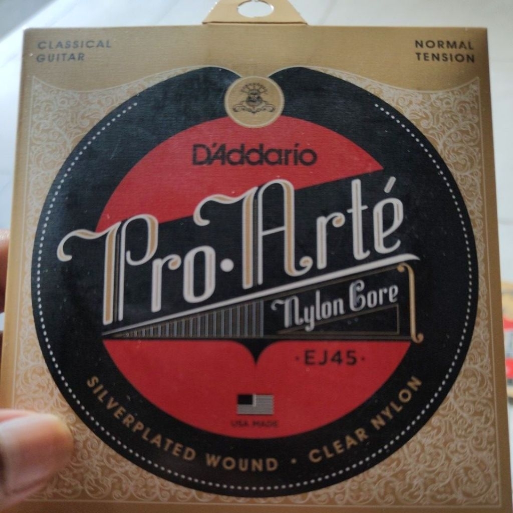 1 ชุดแบรนด์ CLASSIC GUITAR STRINGS D ADARIO EJ 45 CLEAR