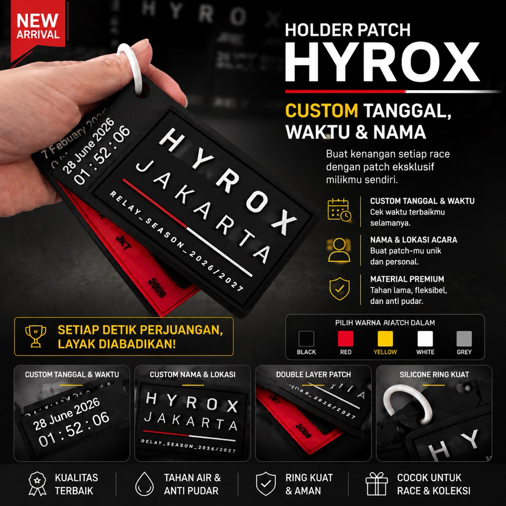 GANTUNGAN Hyrox Patch Holder พวงกุญแจแบบกําหนดเอง HYROX ที่แขวนกระเป๋า