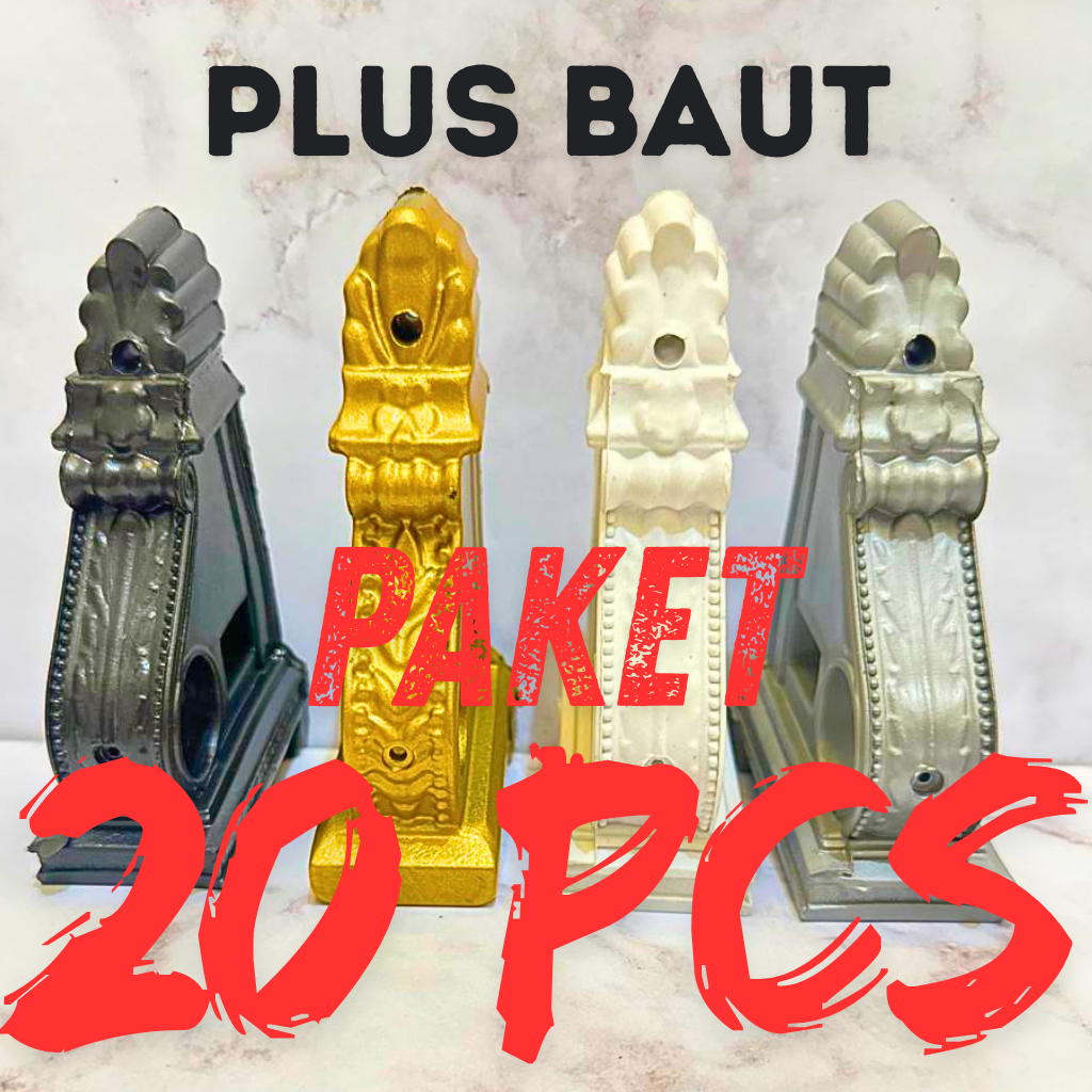 บรรจุุภัณฑ์ 20 ชิ้น BRECKET PLUS SCREW BOLT และ FISCHER EUROPEAN BRACKET MODERN CURTAIN SUPPORT CURT