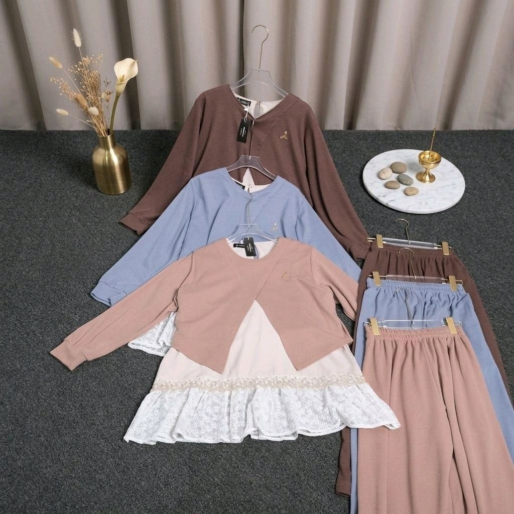 เสื้อ Asofa Rummy One Or Set พร้อมกางเกง Tille Accent และถัก