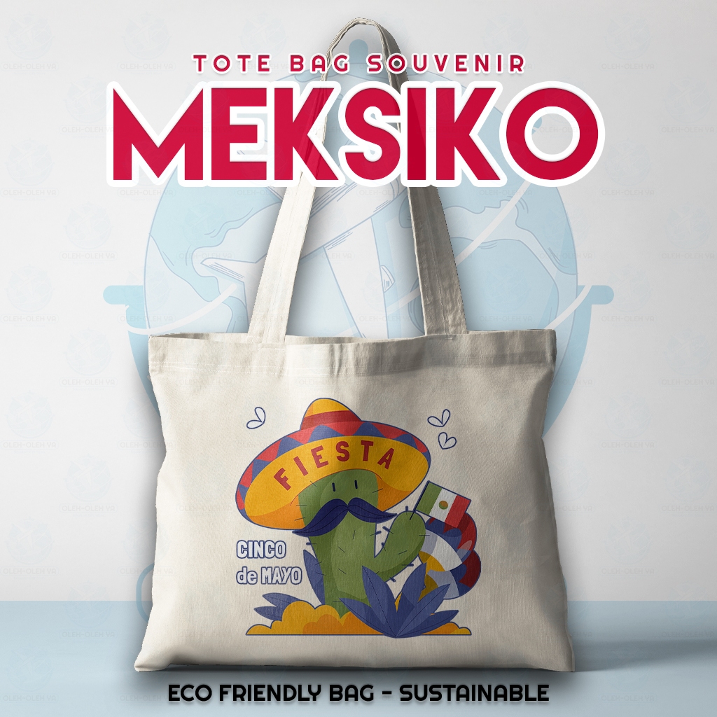 ของที่ระลึก ของที่ระลึก Tote Bag Mexican Overseas - ของที่ระลึก Tote Bag Mexican Cactus Cinco De May