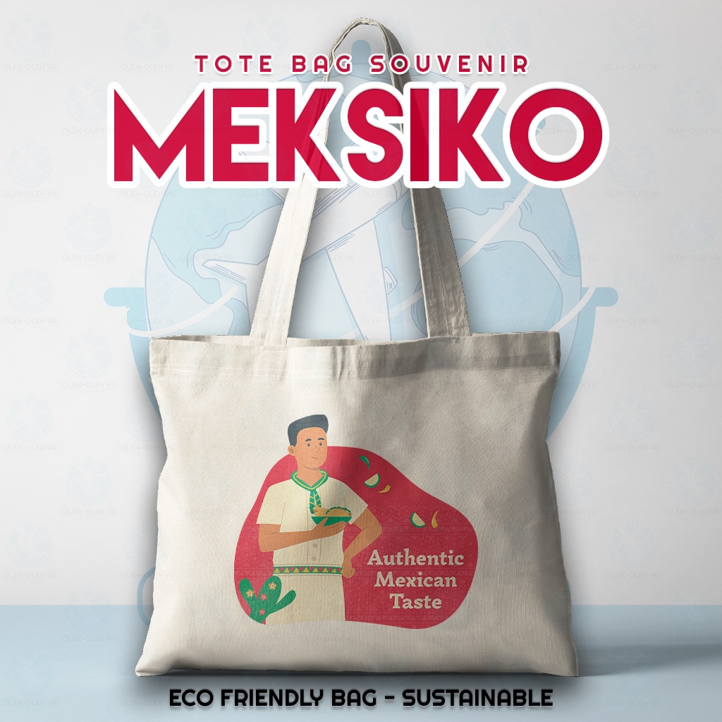 ของที่ระลึก ของที่ระลึก Tote Bag Mexican Overseas - กระเป๋าโท้ตของที่ระลึกการท่องเที่ยววัฒนธรรมเมือง