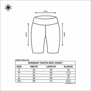 HLWN Running Unisex Short Tights สีดํา - Allegra