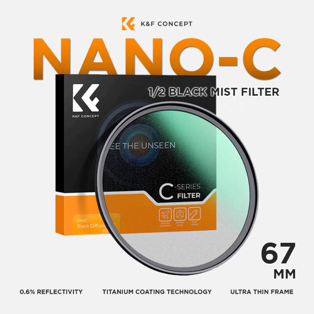 KNF Concept ฟิลเตอร์เลนส์ 67 มม. Nano-C Black Mist 1/2 Filter K&F Concept