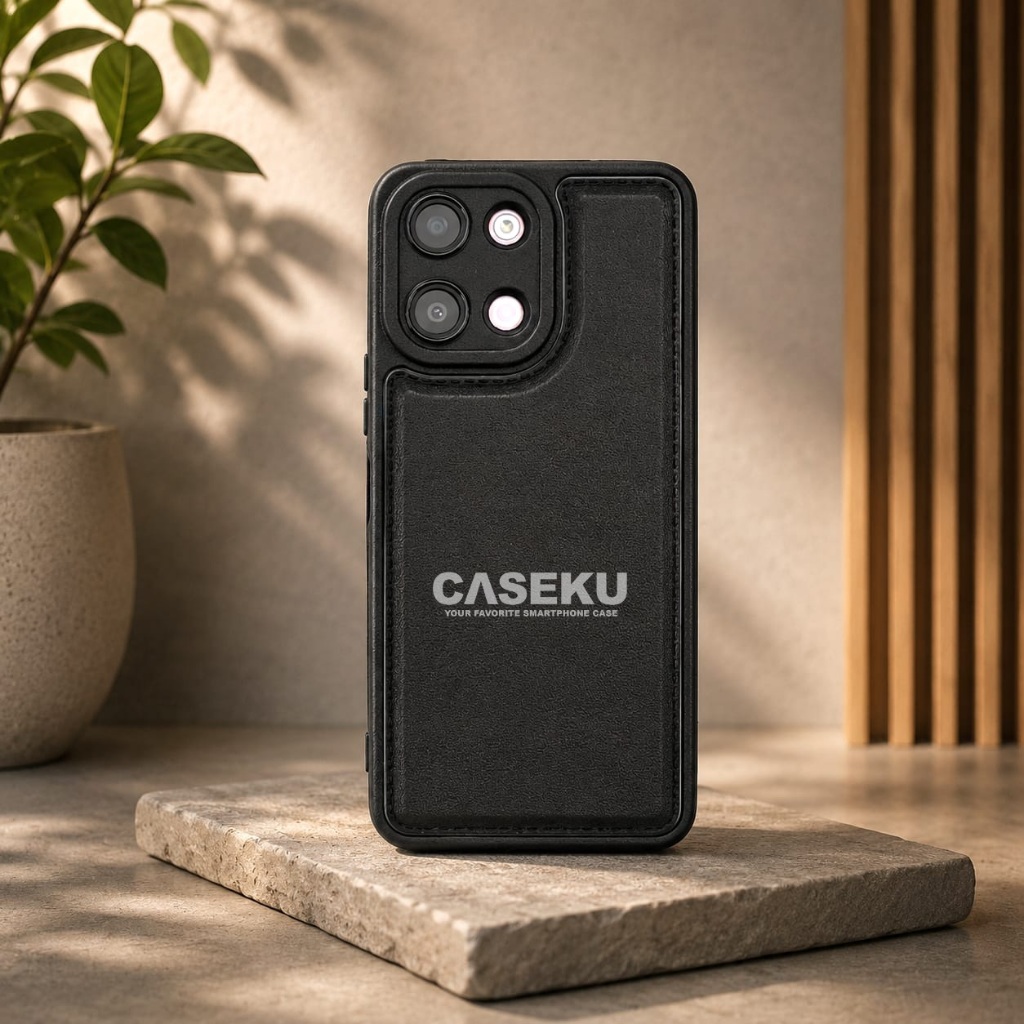 Vivo Y065 Vivo Y11D Case Leather Pro Camera เคสสีดํา Vivo Y065 Vivo Y11D