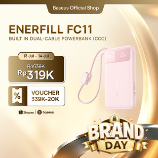 Baseus EnerFill FC11 10000mAh 22.5W Fast Charging Power Bank with Built-in Type- C + Lightning Cables and Digital Display With CCC