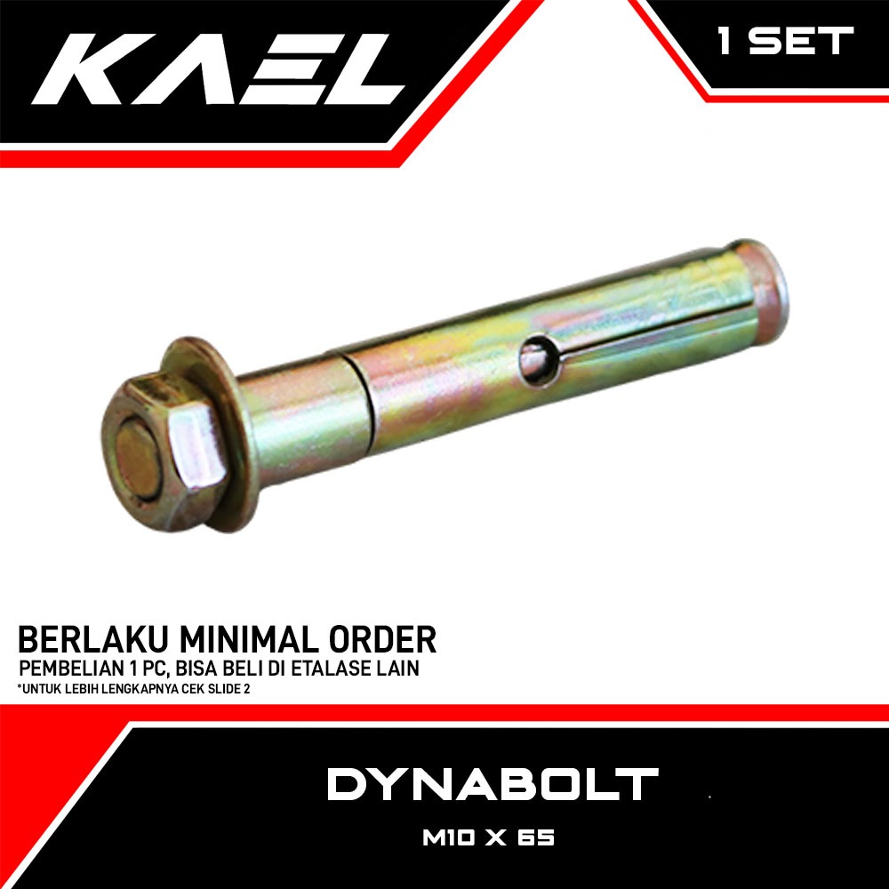 WHOLESALE Dynabolt M10 x 65 คอนกรีต Bolt Baud สกรู Ramset Dyna Dinabol Anchor Bolt Bold 10 มม.x 65 ม
