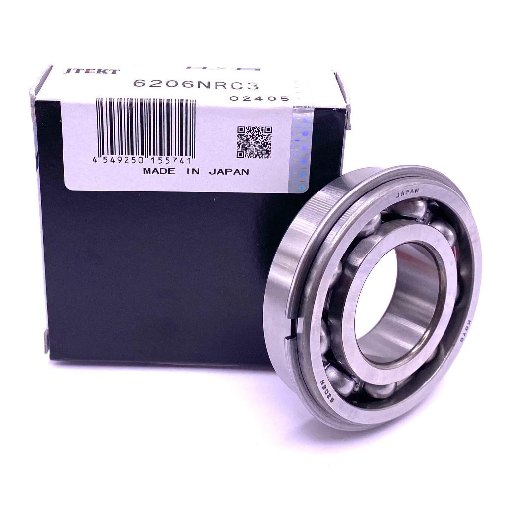 T120ss / Futura / เกียร์รถยนต์สากล แบริ่งหมายเลข 6206 NR แบรนด์ koyo ญี่ปุ่นดั้งเดิม (6206NRC3)
