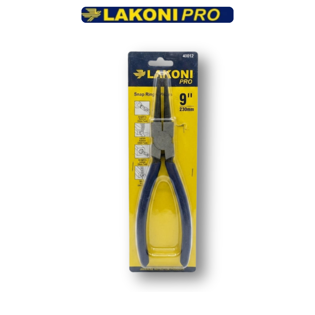 Lakoni Pro 9" Straight Snap Ring Pliers - Snap Ring Pliers Internal Straight (IS)