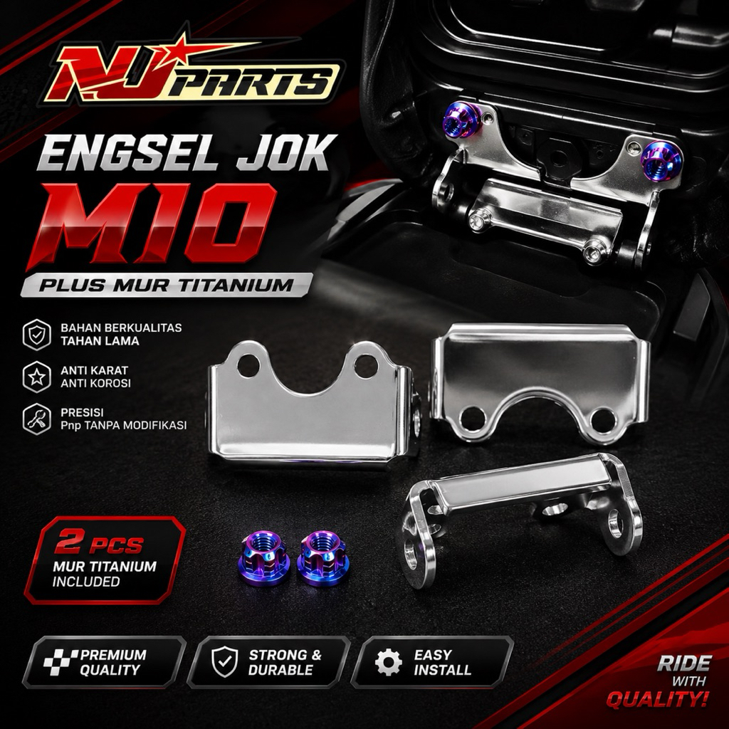 NJ PART บานพับเบาะ Mio พร้อมน็อตไทเทเนียม ผลิตจากวัสดุการกัดกร่อนสําหรับ yamaha Mio