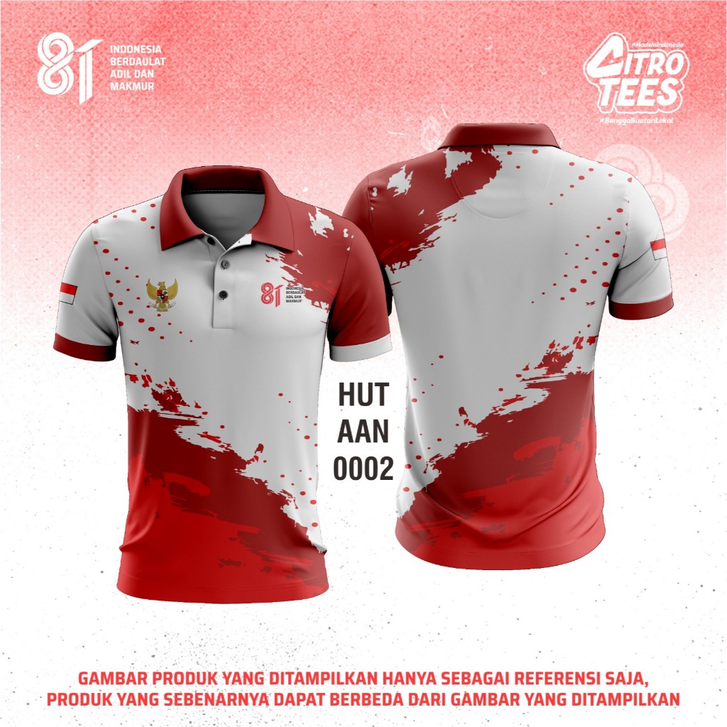 CTS HUT RI - INDEPENDENCE JERSEY 2026 (HUT AN 0002) | NEEDLE DRYFIT | ฟรีที่กําหนดเอง