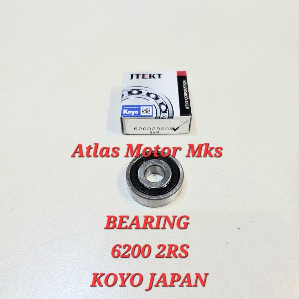 [1PC][6200 2RS KOYO JAPAN] LAHAR BEARING LAKER 6200 2RS RUBBER CAP - ORIGINAL KOYO JAPAN [62002RS][G