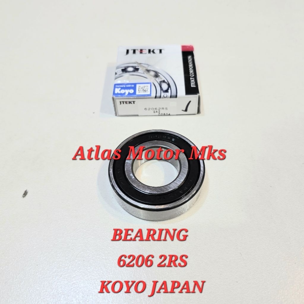 [1PC][6206 2RS KOYO JAPAN] LAHAR BEARING LAKER 6206 2RS RUBBER CAP - ORIGINAL KOYO JAPAN [62062RS][G