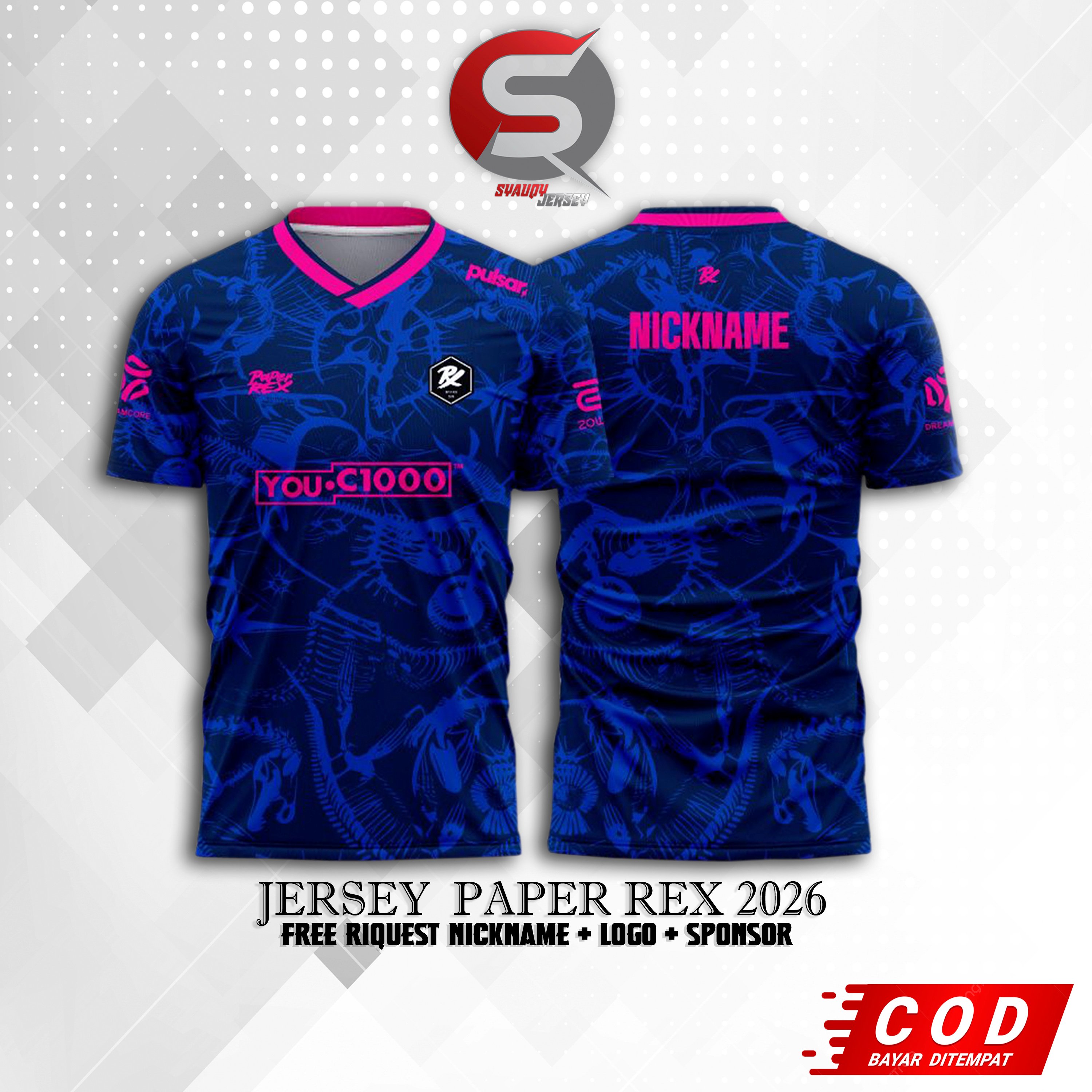 Jersey Paper Rex PRX 2026/27 DinoMarine Free Nickname