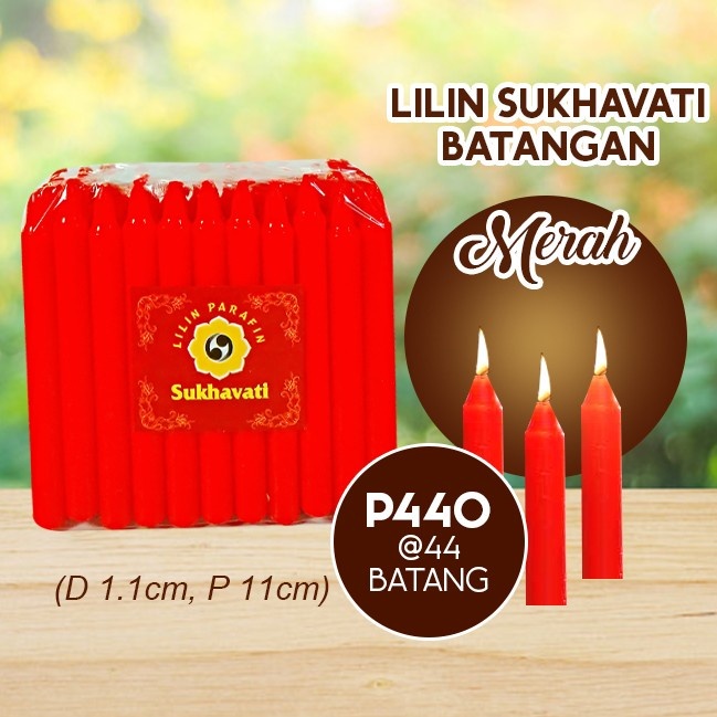 LILIN Candle Stick Bar Pija Prayer / Light Out P440 บรรจุ 44 ชิ้น