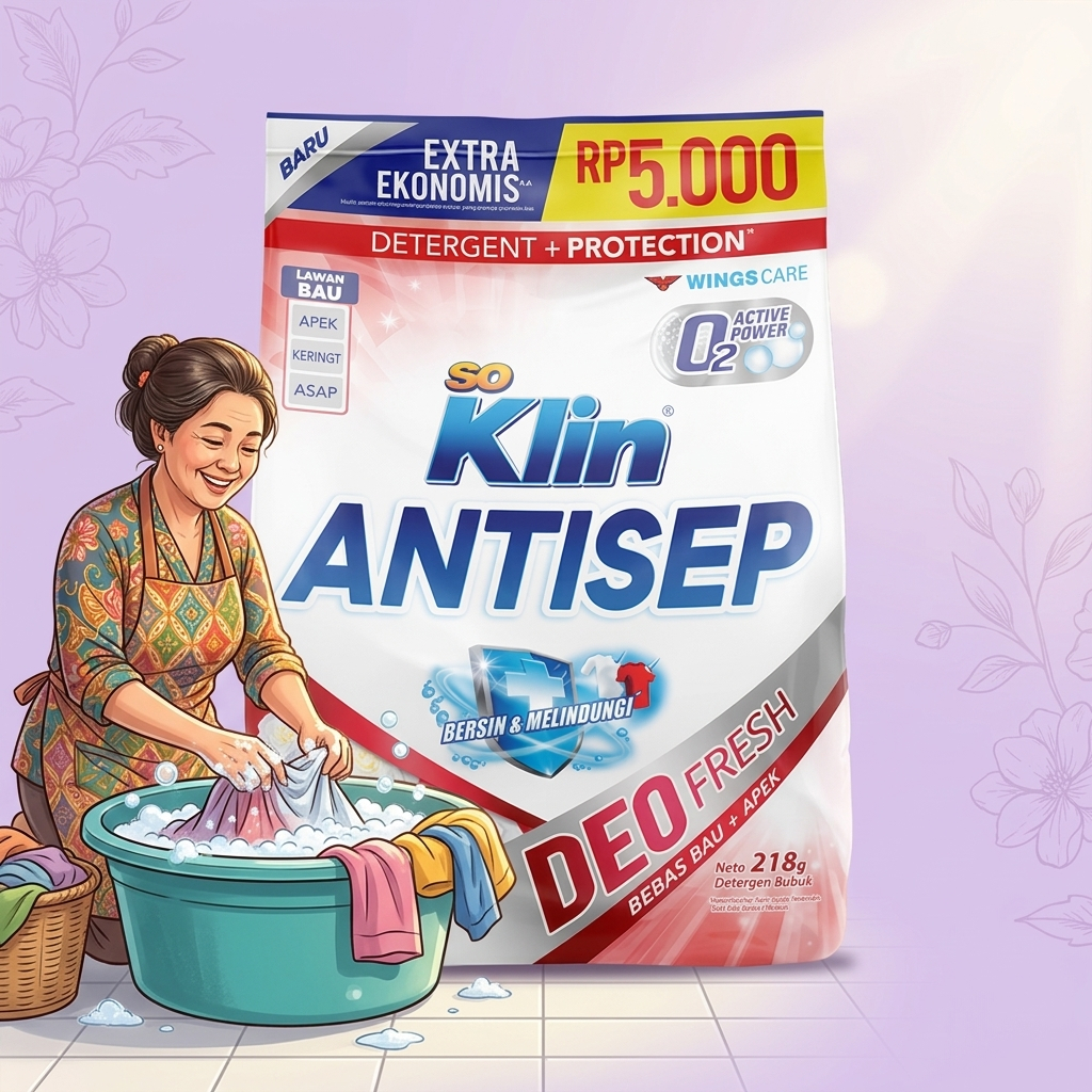 So Klin Antisep Clean เสื้อผ้า ปกป้องและกลิ่นหอมทั้งหมด 5000