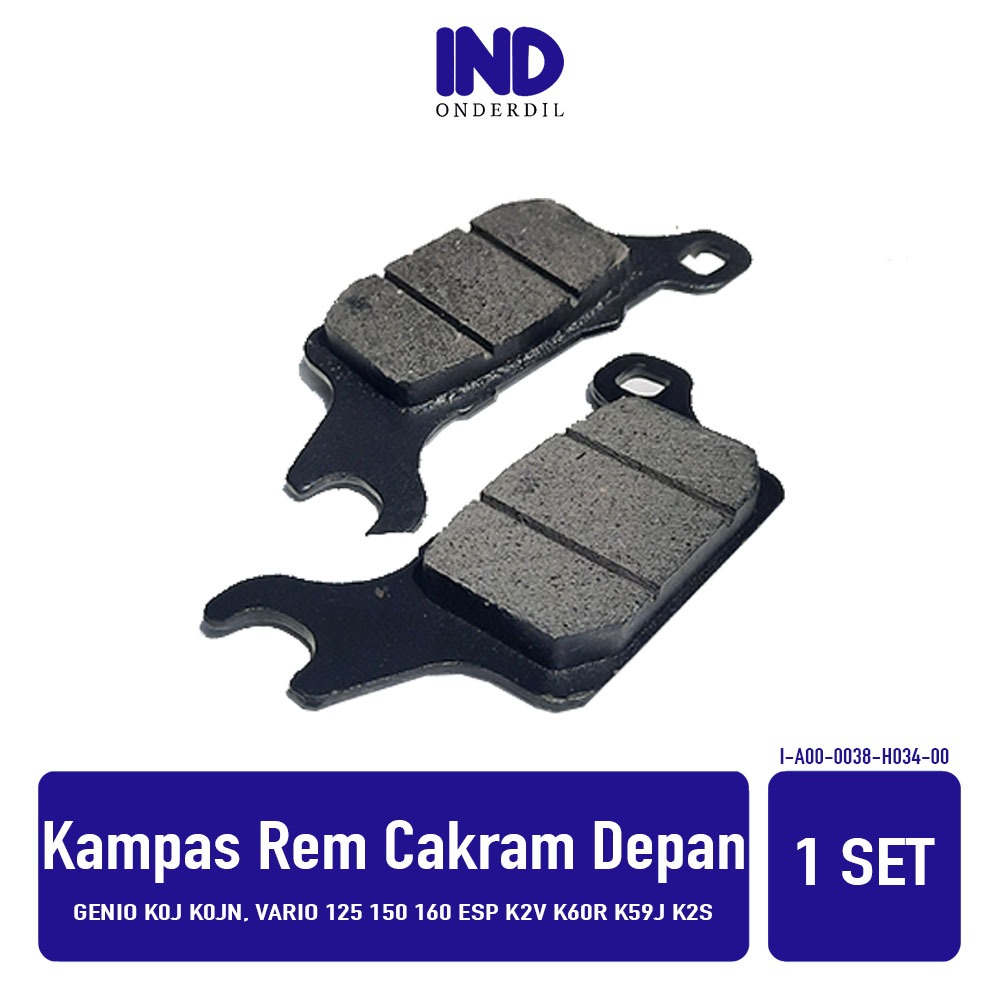 ผ้าดิสเบรคหน้า Genio K0J K0JN, Vario 125 150 160 eSP K2V K60R K59J K2S Canvas Discpad Dispad Dispad 
