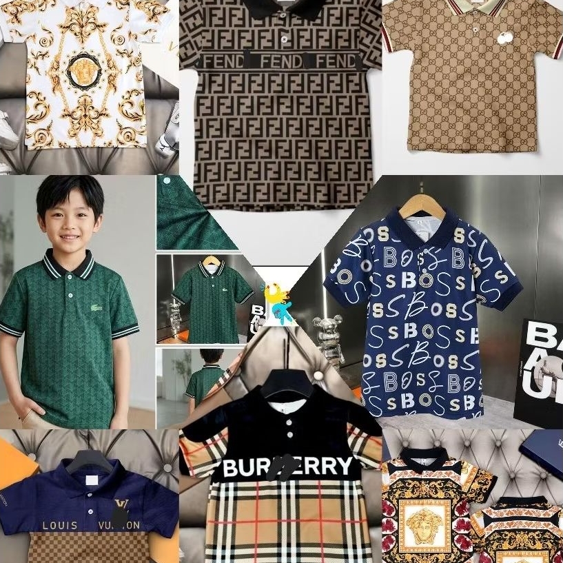 เสื้อยืดคอปกเด็ก Aloha ล่าสุด (2-10th)