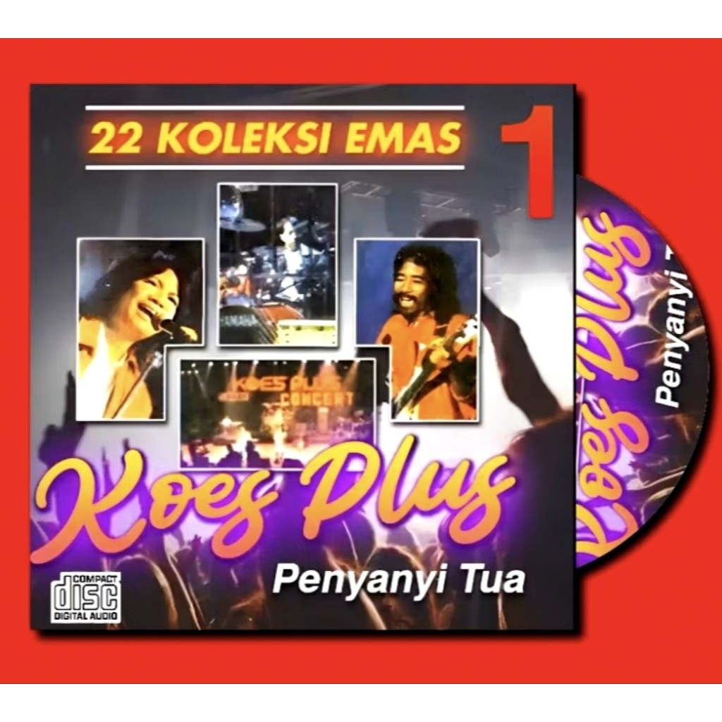 KOES PLUS SONGS CD CASSETTE - BEST KOES PLUS SONGS - KOES PLUS MEMORIAL SONGS - VCD CASSETTE OF KOES