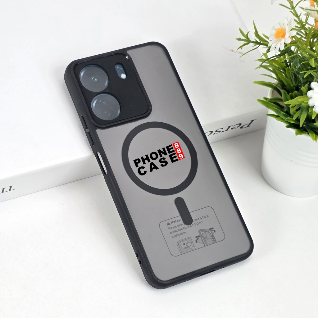 Magnetic Matte Magsafe Doff สีดําสําหรับ Poco C65 Poco C75 Poco C85 Poco C71 Poco C81 Pro MAG17