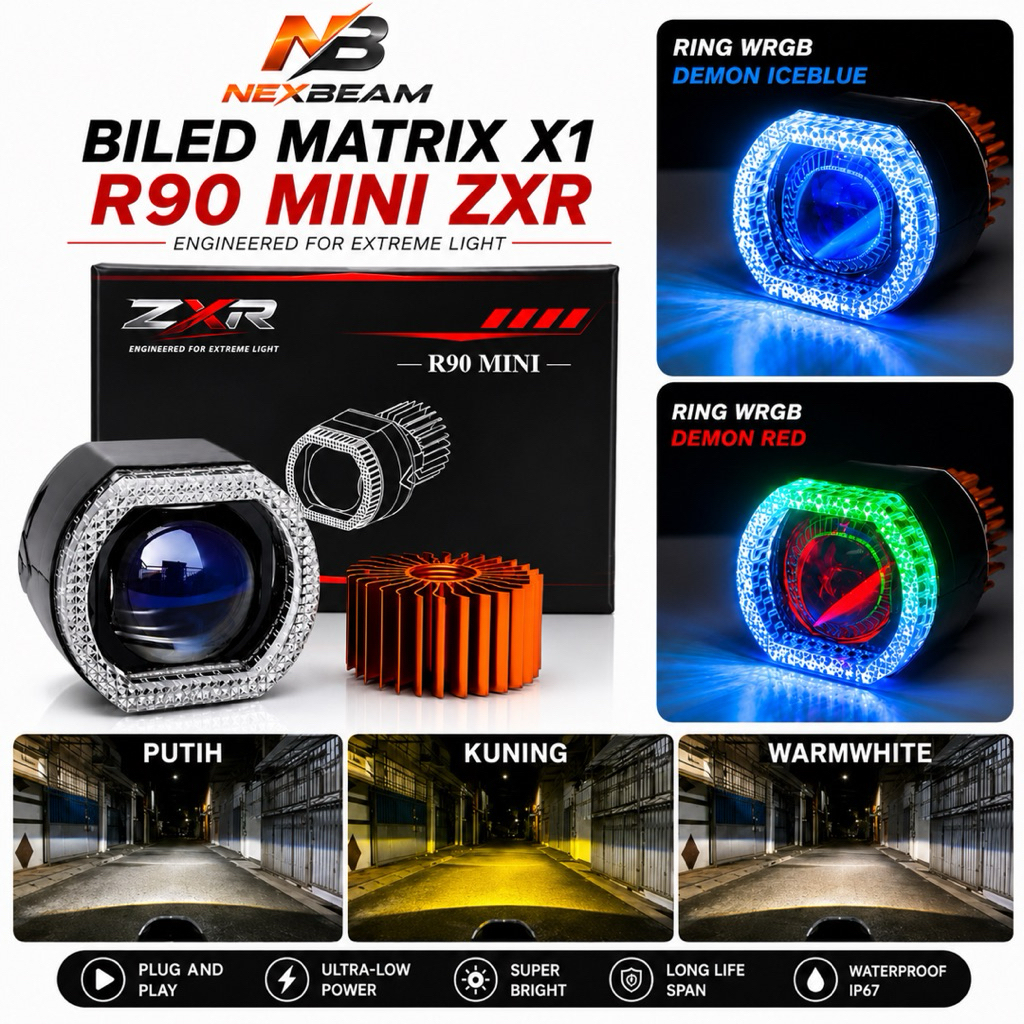 BILED MATRIX X1 R90 MINI 2 INCH BLUELENSE WRGB 5D CRYSTAL