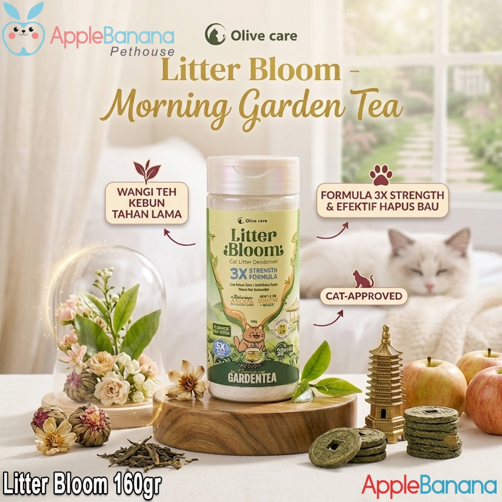 Olive Care Litter Bloom 160g Cat Litter Deodorizer - Garden Tea 160g