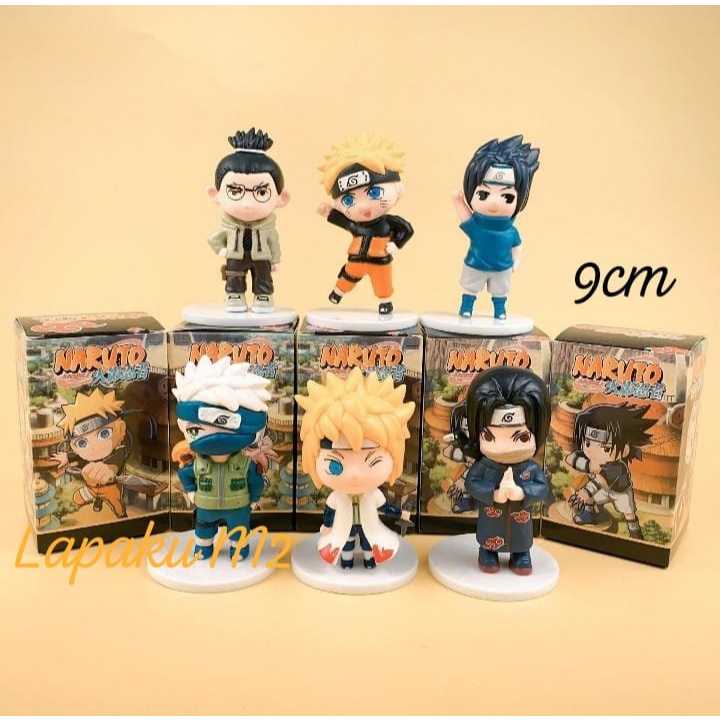 Action Figure Naruto chibi ชุด 6 ชิ้น sasuke itachi Kakashi