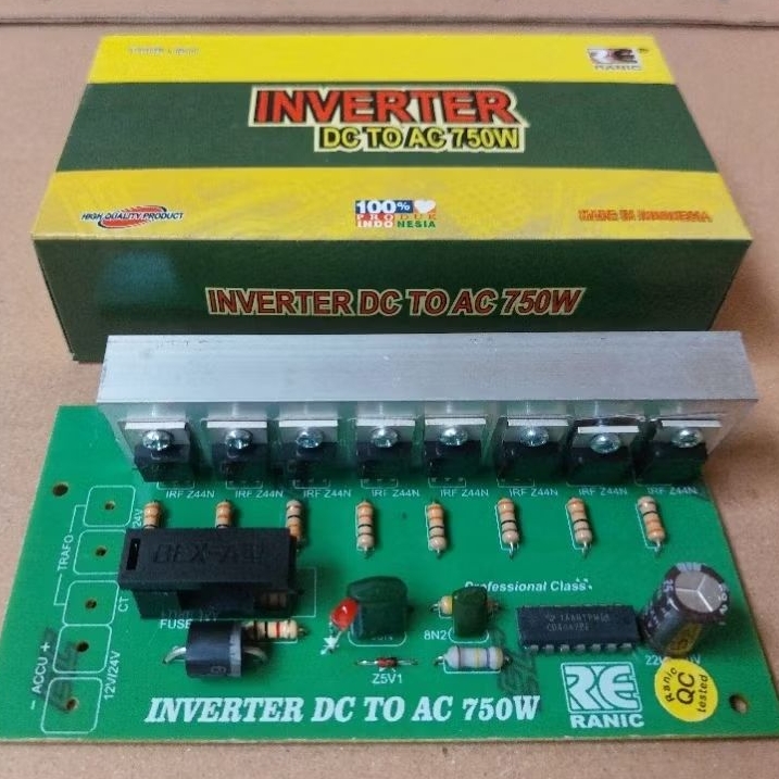 ชุดอินเวอร์เตอร์ DC เป็น AC 12V ถึง 220V AC 750 วัตต์