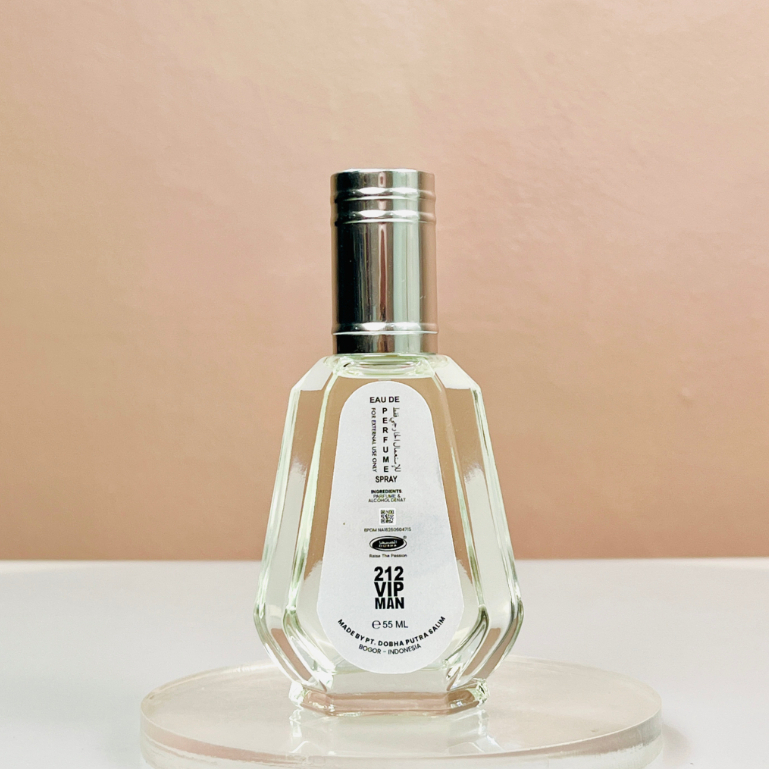 Dobeha Parfum 212 VIP MAN - 55ML BPOM & Halal Spray น้ําหอมสําหรับผู้ชายและผู้หญิง