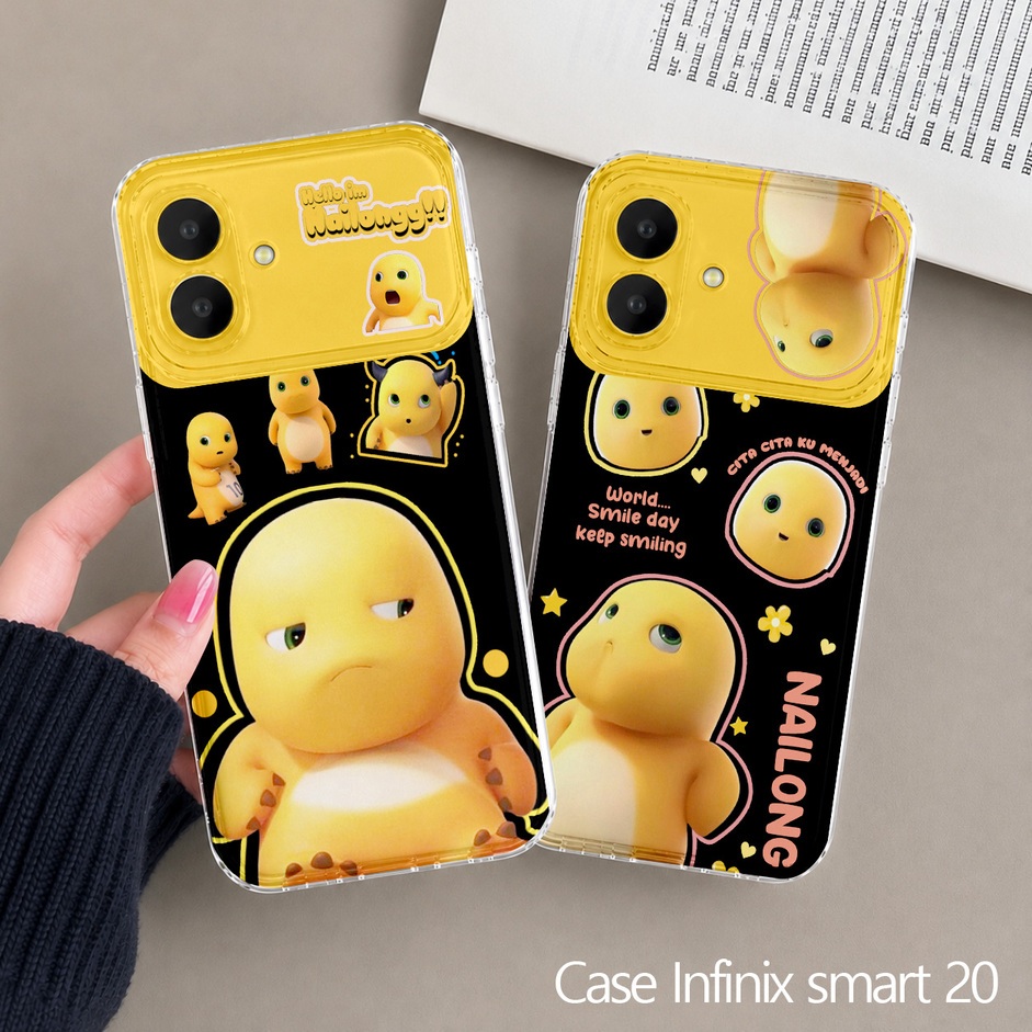 HP Infinix Smart 20 Clear Case ใหม่ล่าสุด 2026 - Nailong Procamera Silicon Softcase - เคสโทรศัพท์กัน