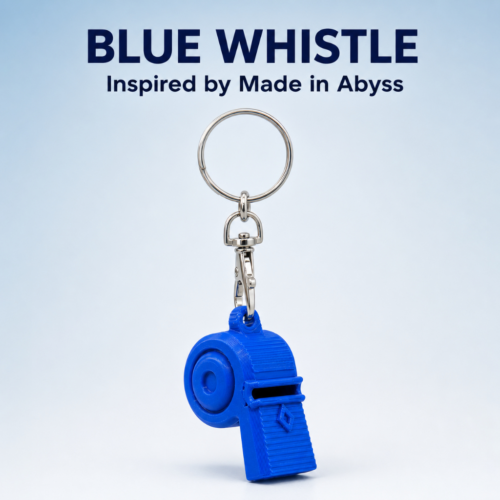GANTUNGAN Blue Whistle Made in Abyss พิมพ์ 3D – พวงกุญแจพร้อมแคลมป์
