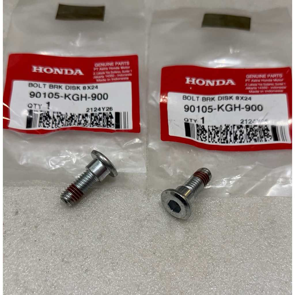 L6 8x24 สลักเกลียวแผ่นดิสก์สําหรับ Honda Metic CB/CBR/CRF Supra X125 GTR Revo Sonic Original AHM 901
