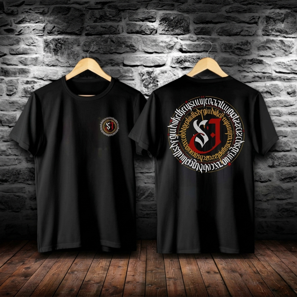 Distro GOTHIC RING Premium Short Sleeve Cool Mens T-Shirt / Streetwear T-Shirt / Mens Distro Shirt