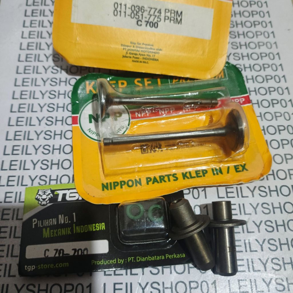 IN/EX C 800/C 700 วาล์ว CODE 036 // วาล์ว UMBRELLA SET IN EX HONDA SUPER CUB C800 C700 NPP