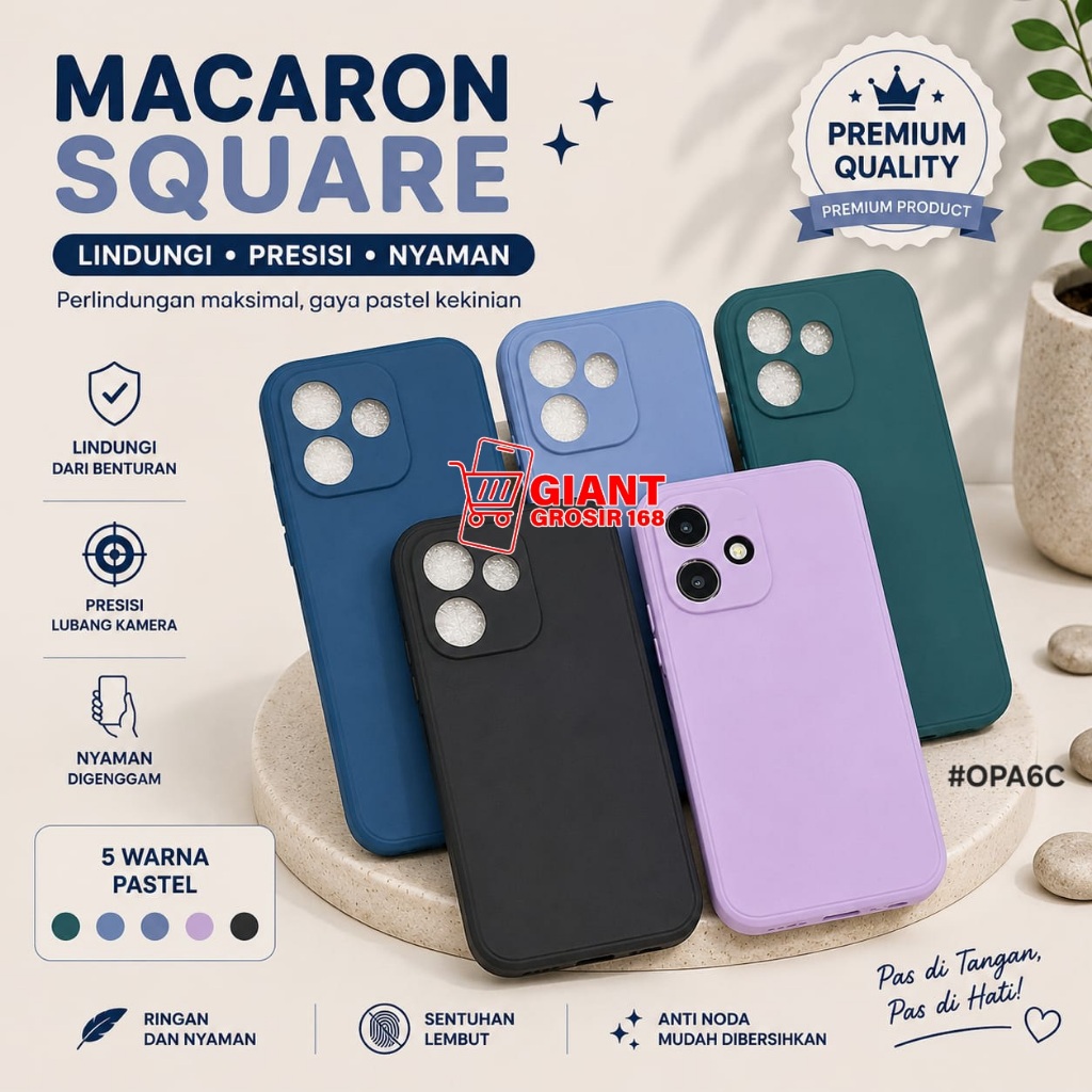 OPPO A6C CASE MACAROON SQUARE LIQUID OPPO A6C MS-1