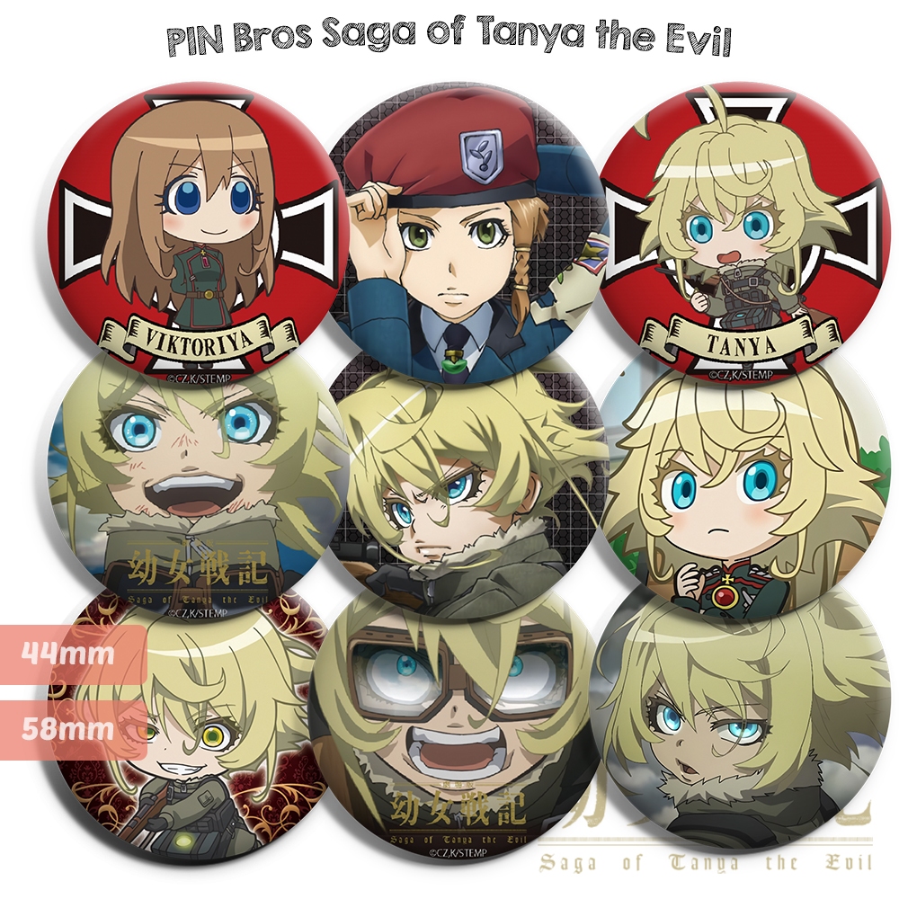 Youjo Senki Pin Anime - เข็มกลัด Pin Saga ของถาม Evil Pin คําถาม von Degurechaff สําหรับอุปกรณ์เสริมพินความงาม
