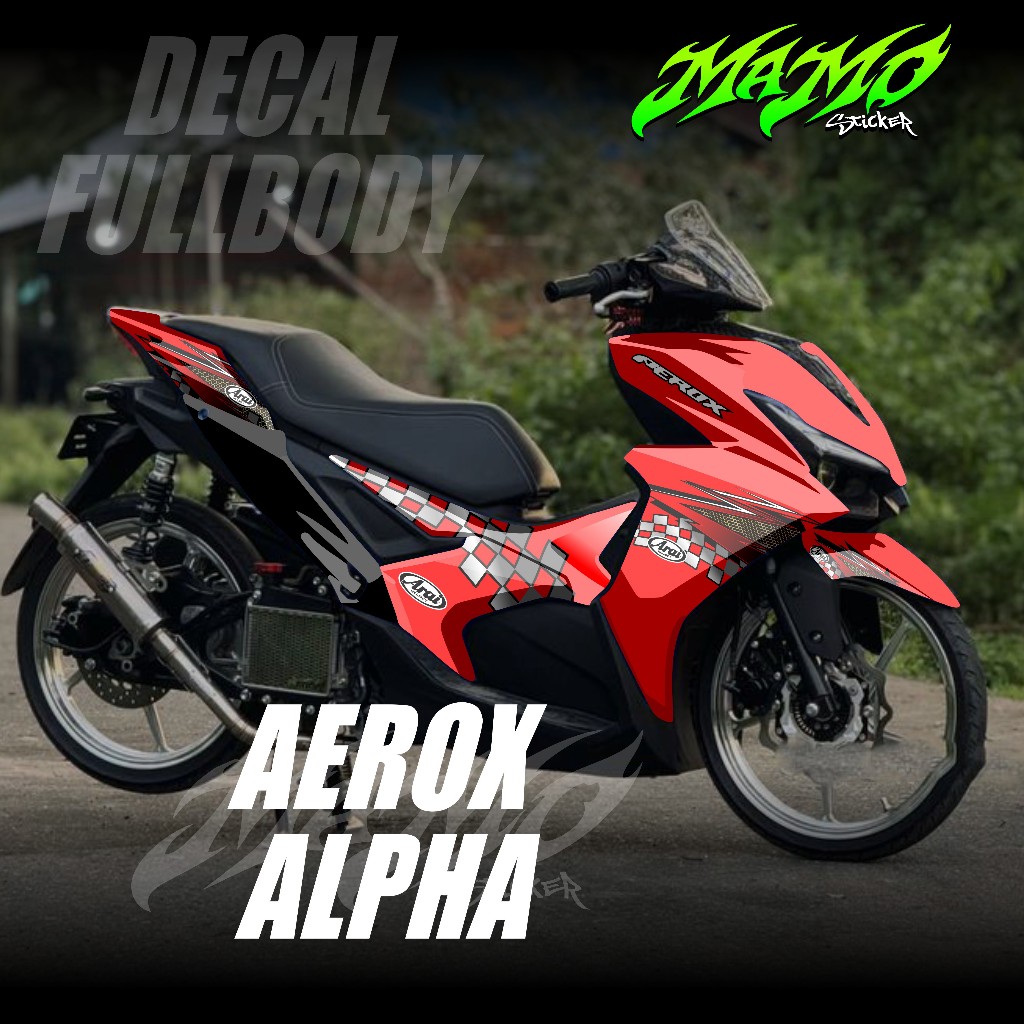 ใหม่ล่าสุดสติ๊กเกอร์รูปลอก Yamaha Aerox 155 Alpha Full Body 2025 2026 - สติ๊กเกอร์รูปลอก Aerox Turbo
